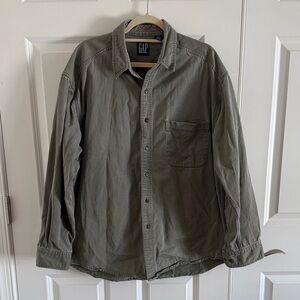Vintage 90's GAP Olive Green Button-Up Shirt Size XXL 100% Cotton